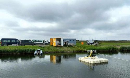No visible effects: the low-order defusing, which was&nbsp;developed&nbsp;by LZH, at 5 meters water depth remained invisible. Photo: LZH.