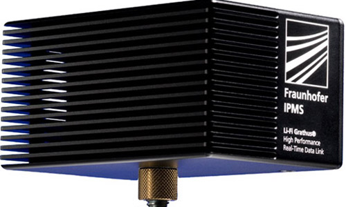 A Grathus Li-Fi module from the evaluation kit.&nbsp;&copy; Fraunhofer IPMS.