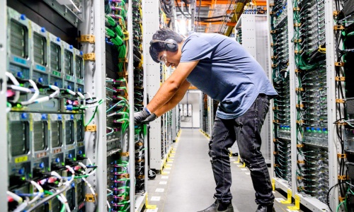 Inside an AWS data center. Photo: Amazon.