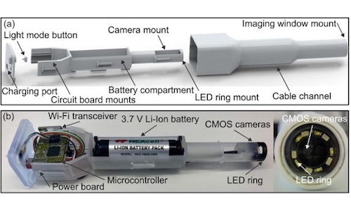 The researchers' design: a wireless, hand-held probe that can differentiate between healthy and cancerous tissue. Credit: UWA/APL Bioengineering.