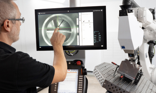 TeachLine Touch software enables welding cell to be programmed faster. Source: Trumpf.
