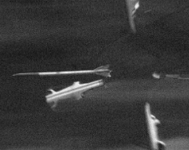 Sabot separation from an APFSDS projectile captured by a SI Tracker 2 system -----------