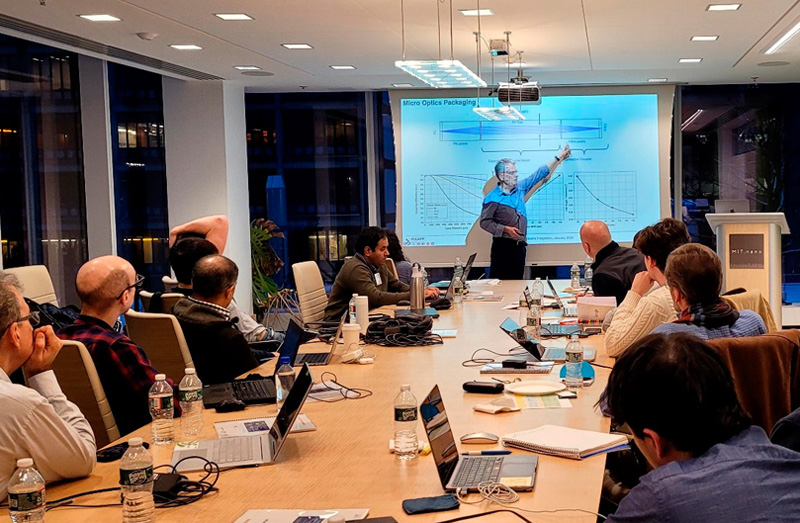 Prof. Peter O'Brien giving a tutorial on advanced packaging at MIT in January 2024. His research team at Tyndall will partner in the FUTUR-IC project which is funded by the National Science Foundation. Photo: Tyndall / MIT.