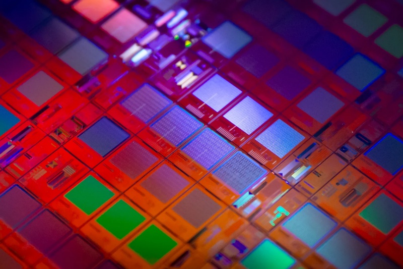 While Taara's current generation of free-space optical terminals relies on well-established technology, the firm has been working to develop a chip-scale version using silicon photonics and an optical phased array for beam-steering. This image shows a prototype version of the latest technology. Image: Taara.