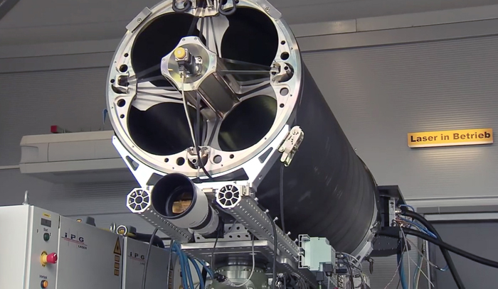 Powered by IPG fiber lasers, the MBDA effector can achieve an outputs of up to 100,000kW. Image: MBDA Deutschland.