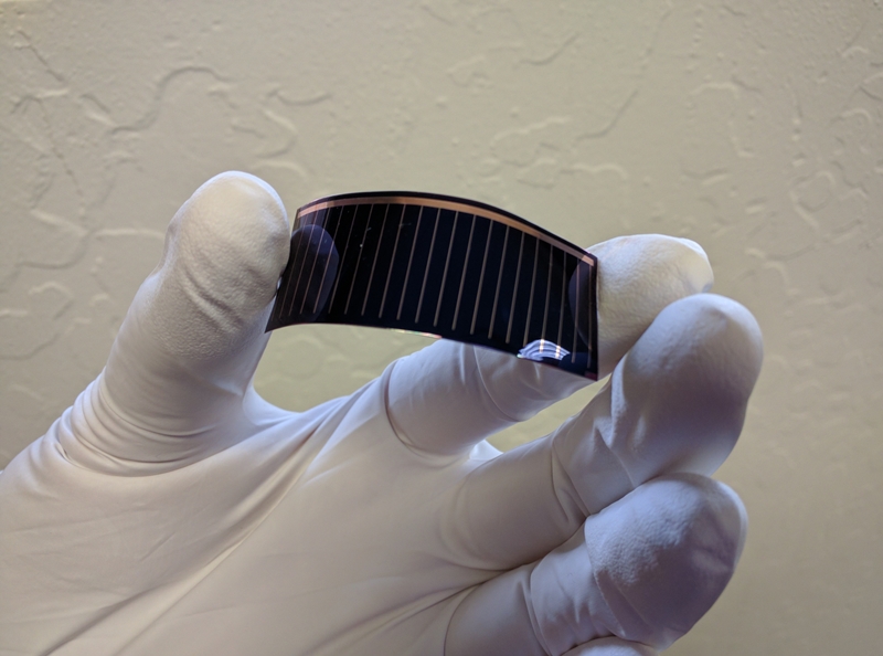 Flexible solar: Alta's GaAs-based cells have been short-listed for a Prism Award and are also being tested on board the International Space Station for potential use in future space missions. Photo: Alta Devices/Business Wire.