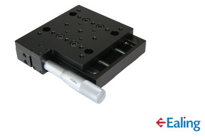 Manual Single Axis Stage, 25 mm Travel, Micrometer Actuator (Non-Locking), Side Driven, Metric Top Plate - Ealing Catalog 
