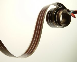 Konarka's thin film photovoltaics are made using a simple roll-to-roll process