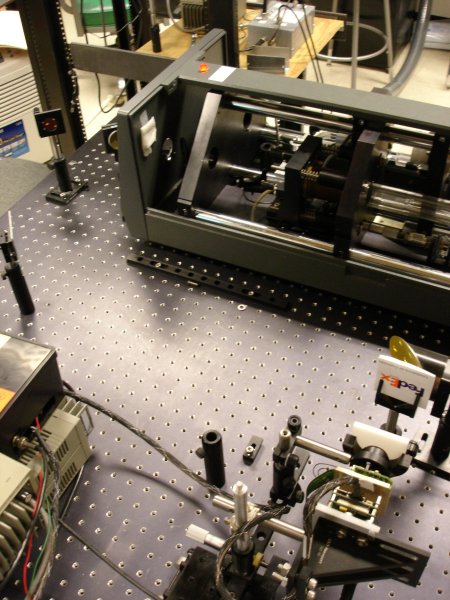 Terahertz setup on optical table