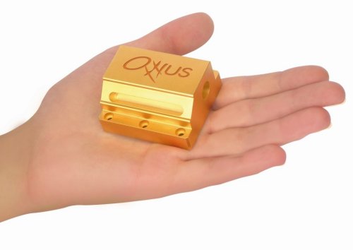 Tiny blue DPSS laser