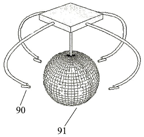 Mirrorball Laser device to deter birds from landing