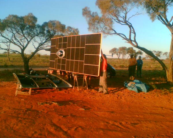 Solar cells facing Sun