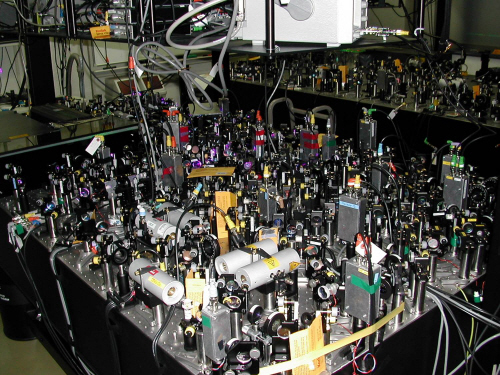 Set-up on optical table