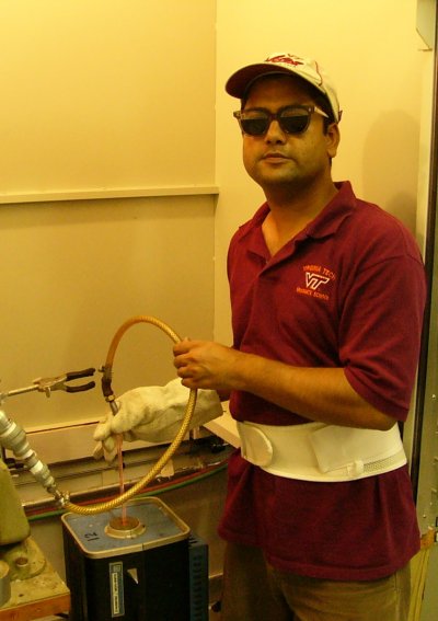 Nitin Goel using core-suction kit