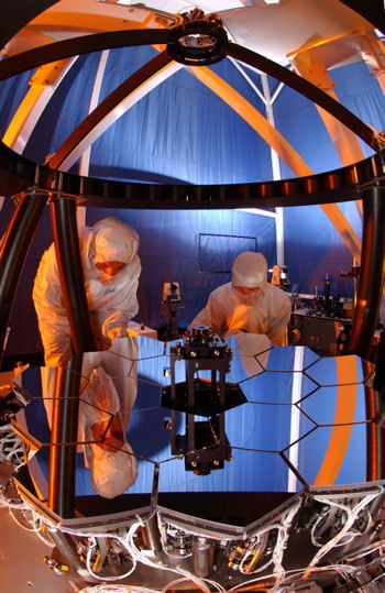 James Webb Space Telescope uses cryogenic mirrors and a wavefront sensing and control system to peer back into space to just after the Big Bang