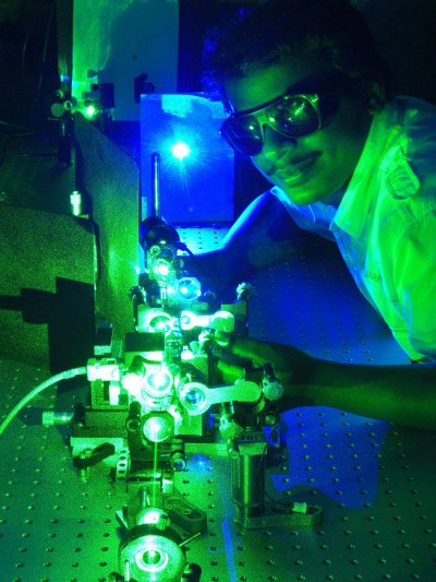 practical powers from a tunable blue source