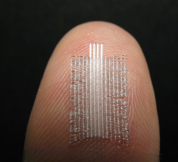Photonic textile on fingertip
