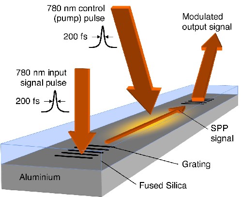 Ultrafast optical modulation of SPP propagation