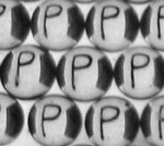 Spherical lenses, 800 microns in diameter