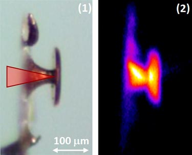 Laser proton anvil in action