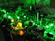 Tunable 589 nm radiation source generated using a  two stage OPA pumped by a 1064 nm modelocked neodymium laser could generate an artificial guide star.