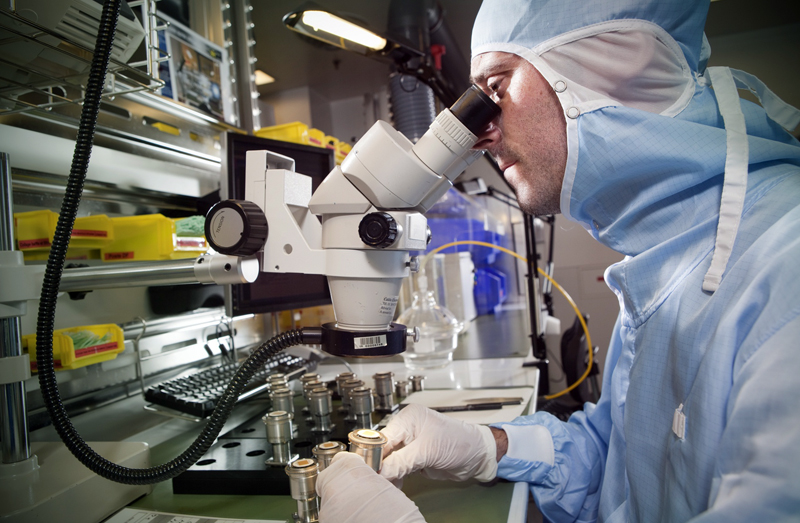 Product research and development at Sofradir's plant in Palaiseau, France. 