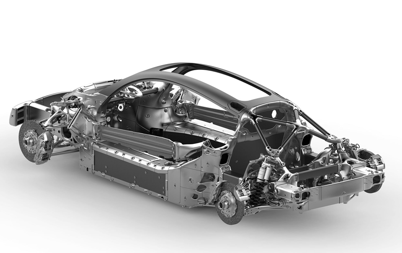 Divergent's 3D printed chassis structure.