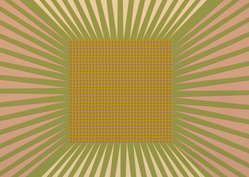 Micrograph of NIST’s high-resolution camera that counts single photons. Micrograph of NIST’s high-resolution camera that counts single photons.