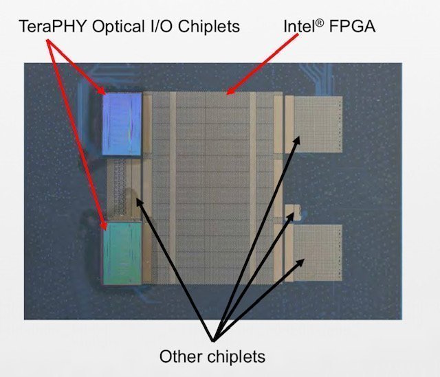 Ayar Labs and Intel added optical input-output to an FPGA. Ayar Labs and Intel added optical input-output to an FPGA.