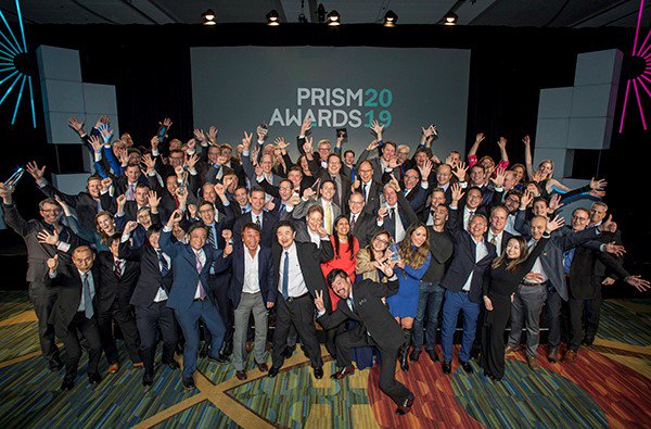 Winners of the 2019 Prism Awards at Photonics West in San Francisco.