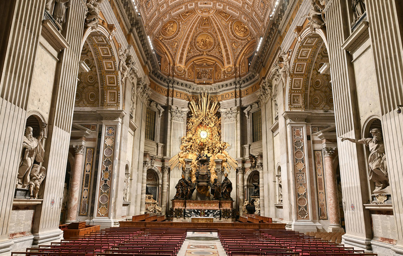 Guiding light: St. Peter’s Basilica in the Vatican, Rome, newly relit by Osram. Guiding light: St. Peter’s Basilica in the Vatican, Rome, newly relit by Osram.