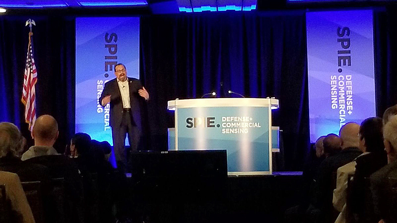US Army Research Lab⁩'s Dr Philip Perconti opens the DCS 2019 plenary presentations with a presentation on future battlefield technologies, and the role of photonics. 