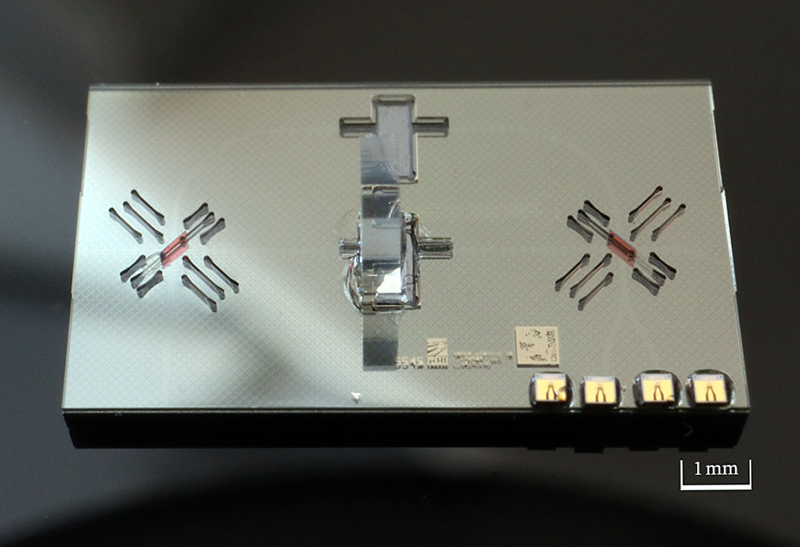 Work in progress: Photonic Integrated Chips for secure quantum communications.