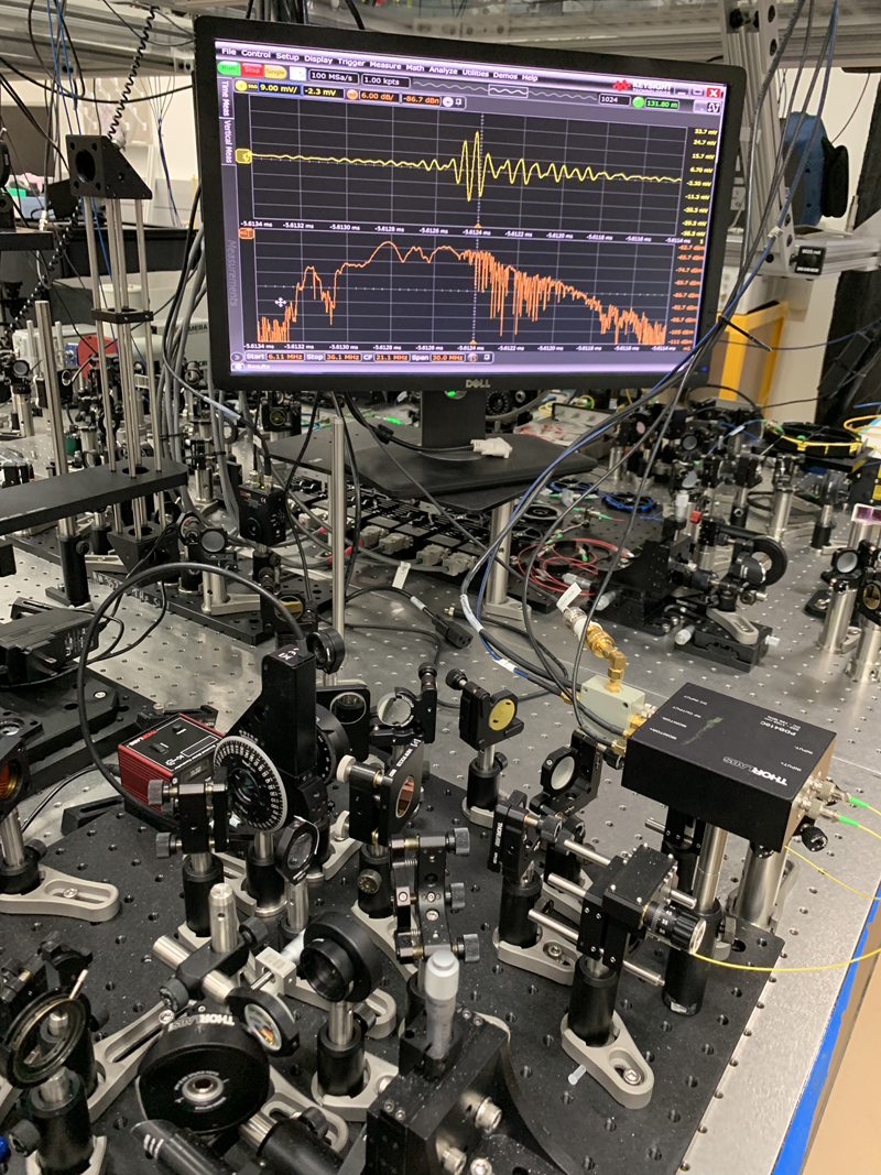 Tabletop frequency comb set up identifies molecules based on IR absorption.
