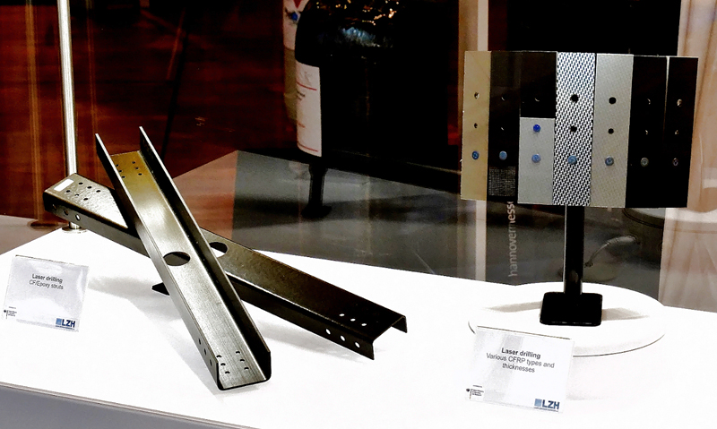 The laser-based drilling process has been tested on aviation cargo struts. 