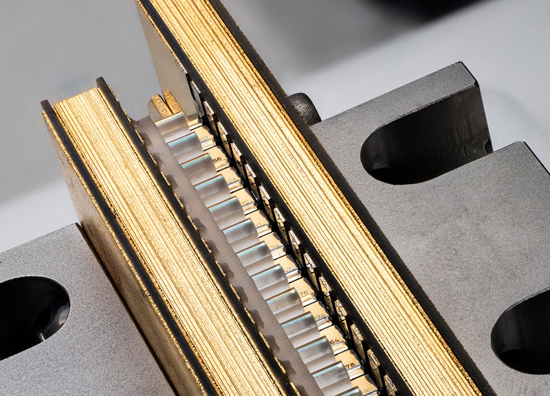 High-power diode laser stack; used as pump laser source.