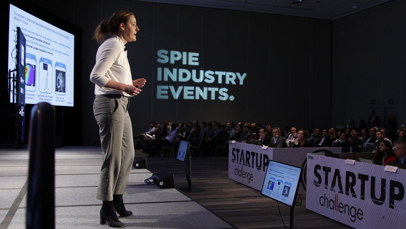 2019 winner: Avenda Health's Brittany Berry-Pusey makes her Startup Challenge pitch.