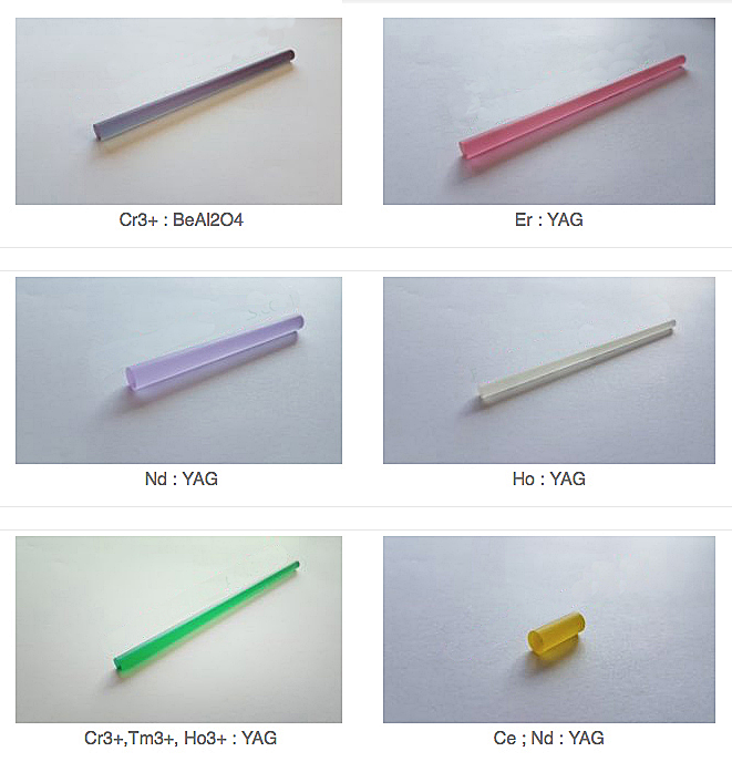 European consortium qualifies Alexandrite laser crystals (top left) for space applications. 