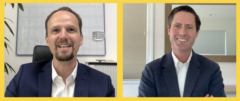 Virtual handshake: Schott's Marcus Knöbel and EO's Samuel Sadoulet.