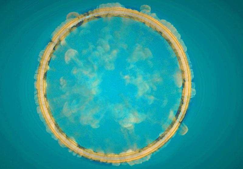 Much like the smoke from a candle, laser light can also be turbulent.