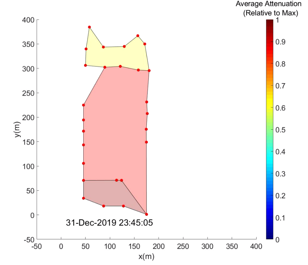 CrowdScan measures signal attenuation of a wireless sensor network.