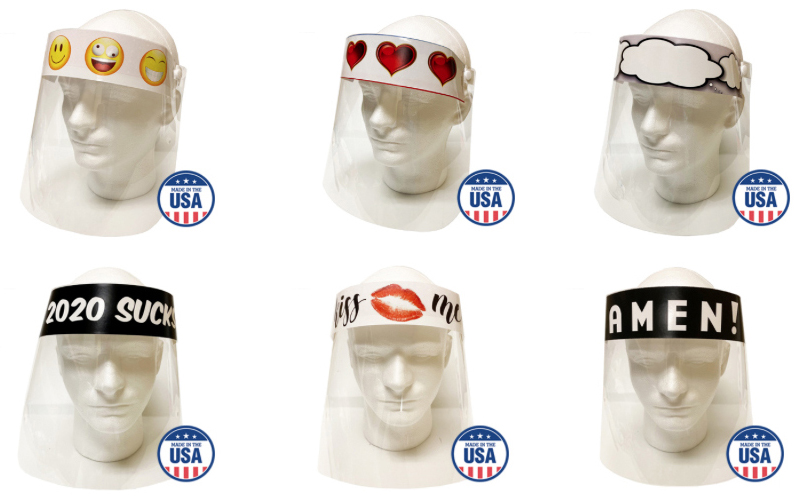 Safety and fun: American Paper Optics' Personal Protective Expressions shields.
