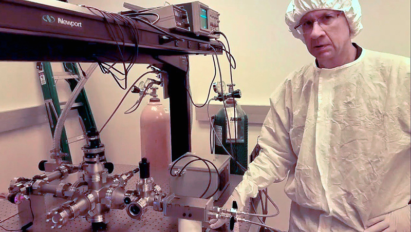 UA’s Tom Milster working on the Covid-19 detection system.