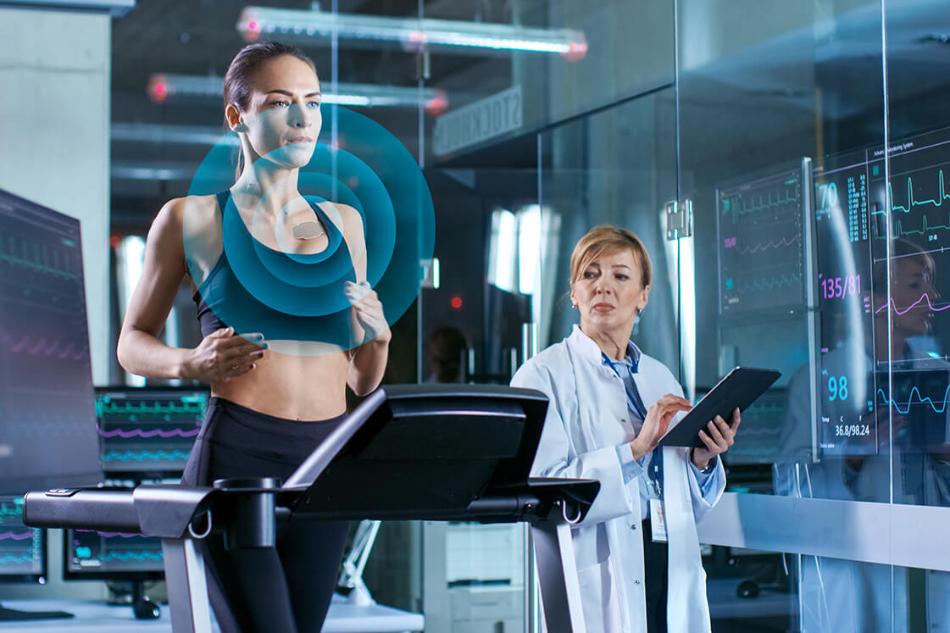 The SpO2 sensor is suitable for applications in remote diagnostic wearables.