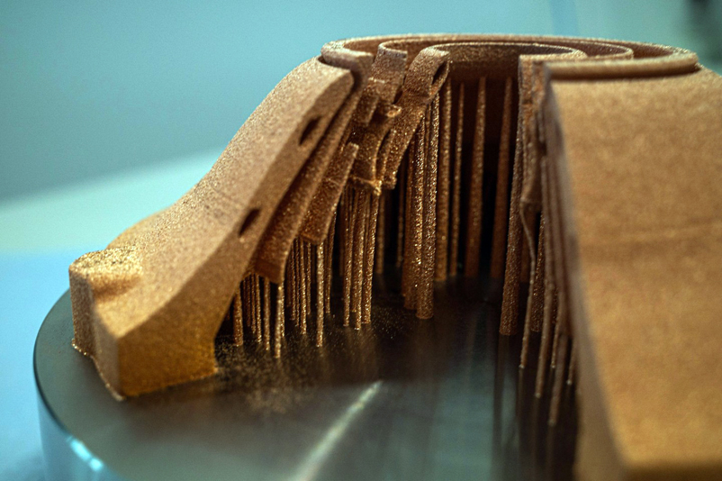 Complex copper parts can be manufactured layer by layer.