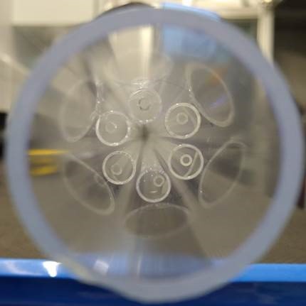 Less is more: Lathe process on hollowcore NANF fiber.