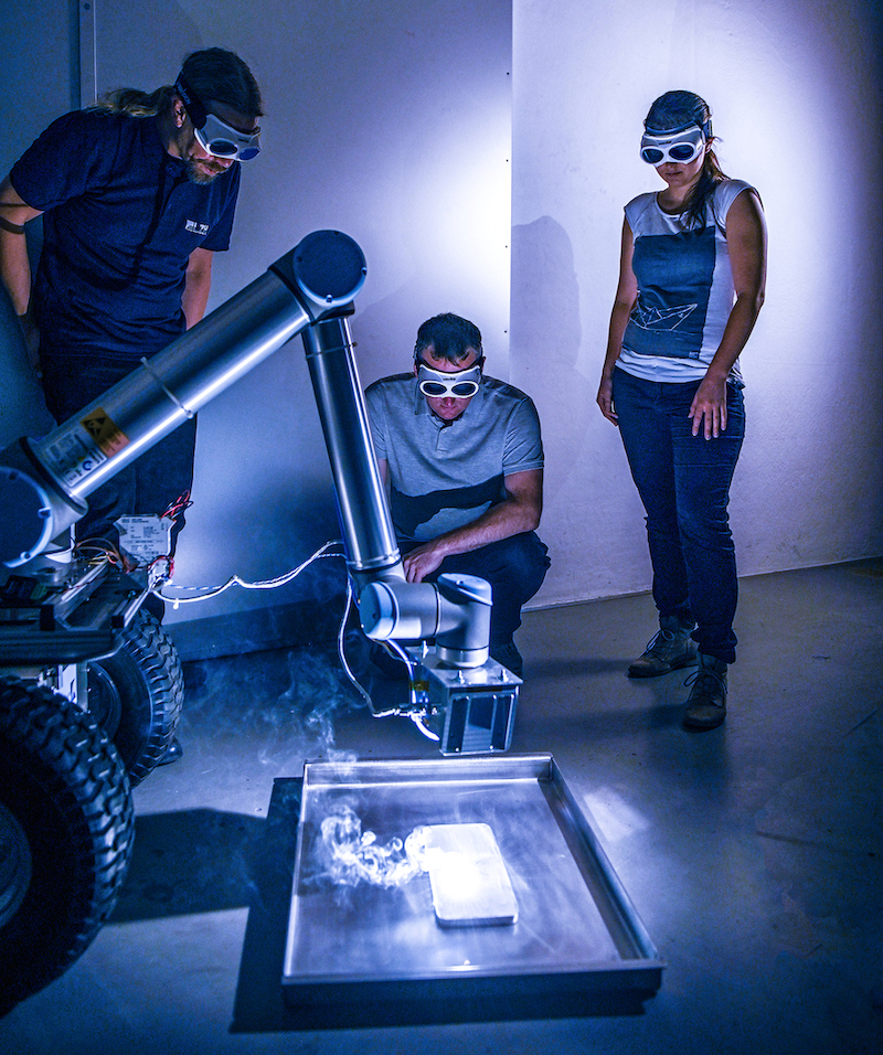 Moon light: laser sintering of lunar dust