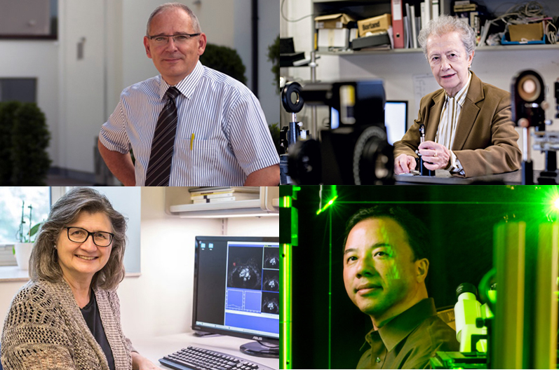 SPIE Award winners: Thienpont, Yzuel, Giger and Zhang. Click for info.
