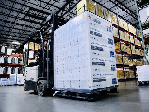 Vaccine-ready vials in Schott’s Lebanon facility. 