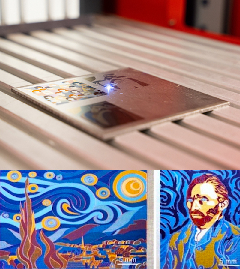 Artist at work: laser marking